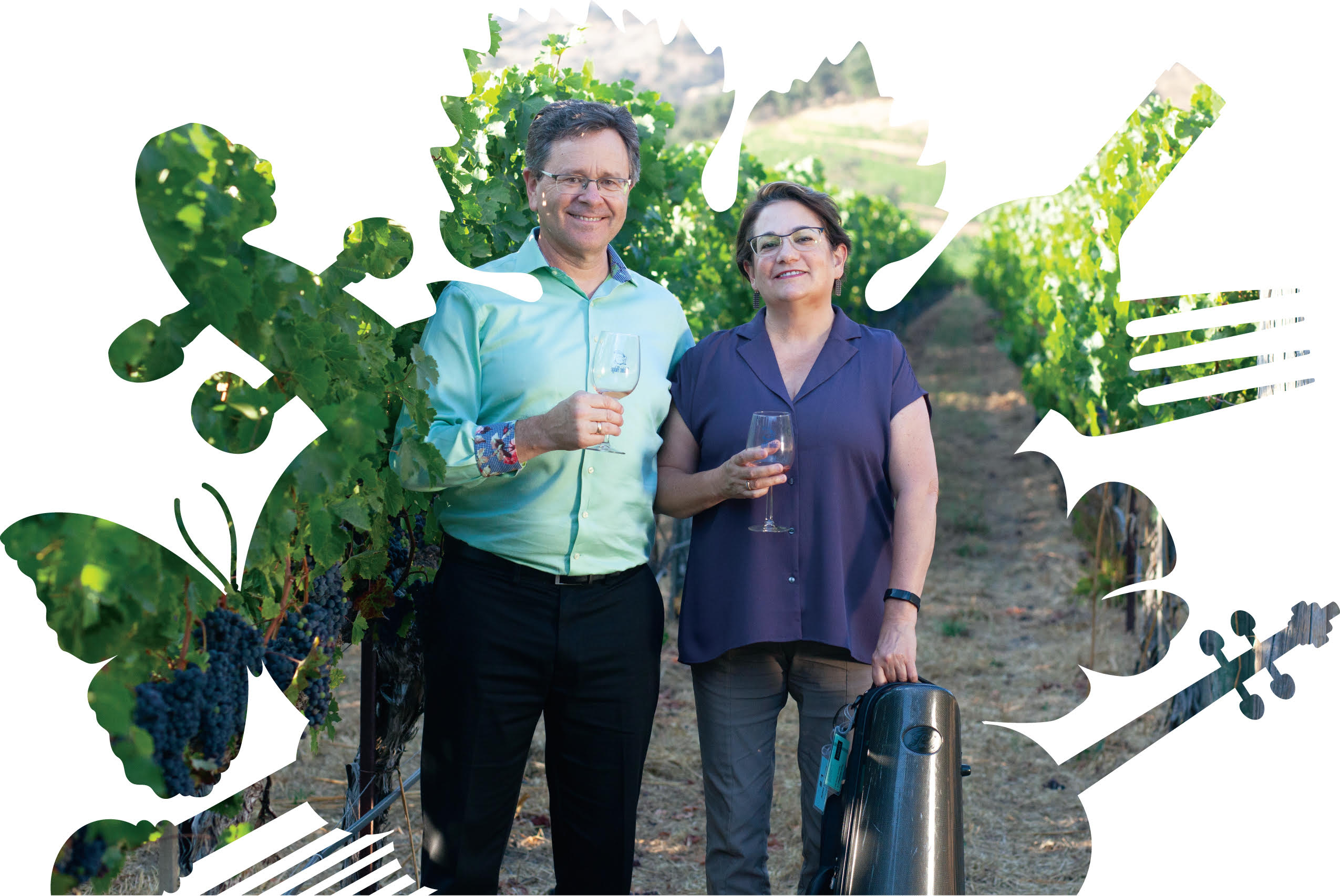 Michael & Daria Adams in the Vineyards